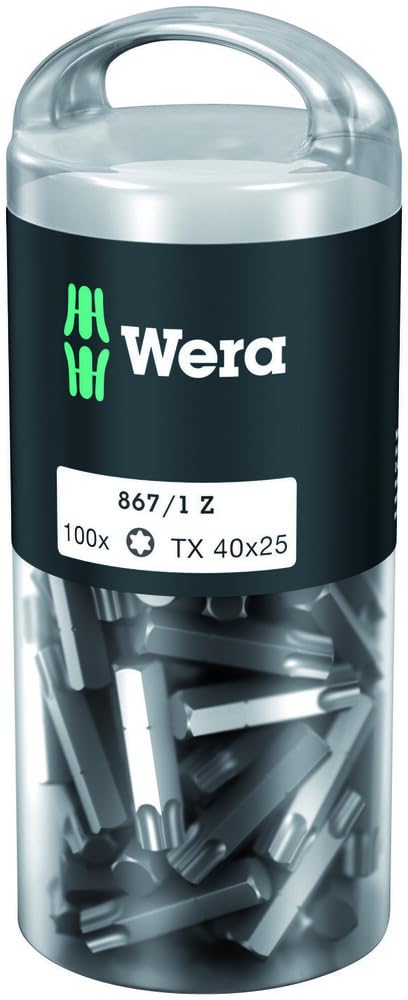 Wera 05072452001 867/1 Z TORX® DIY Bits, TX 40 x 25 mm, 100-teilig, TX 40 x 25