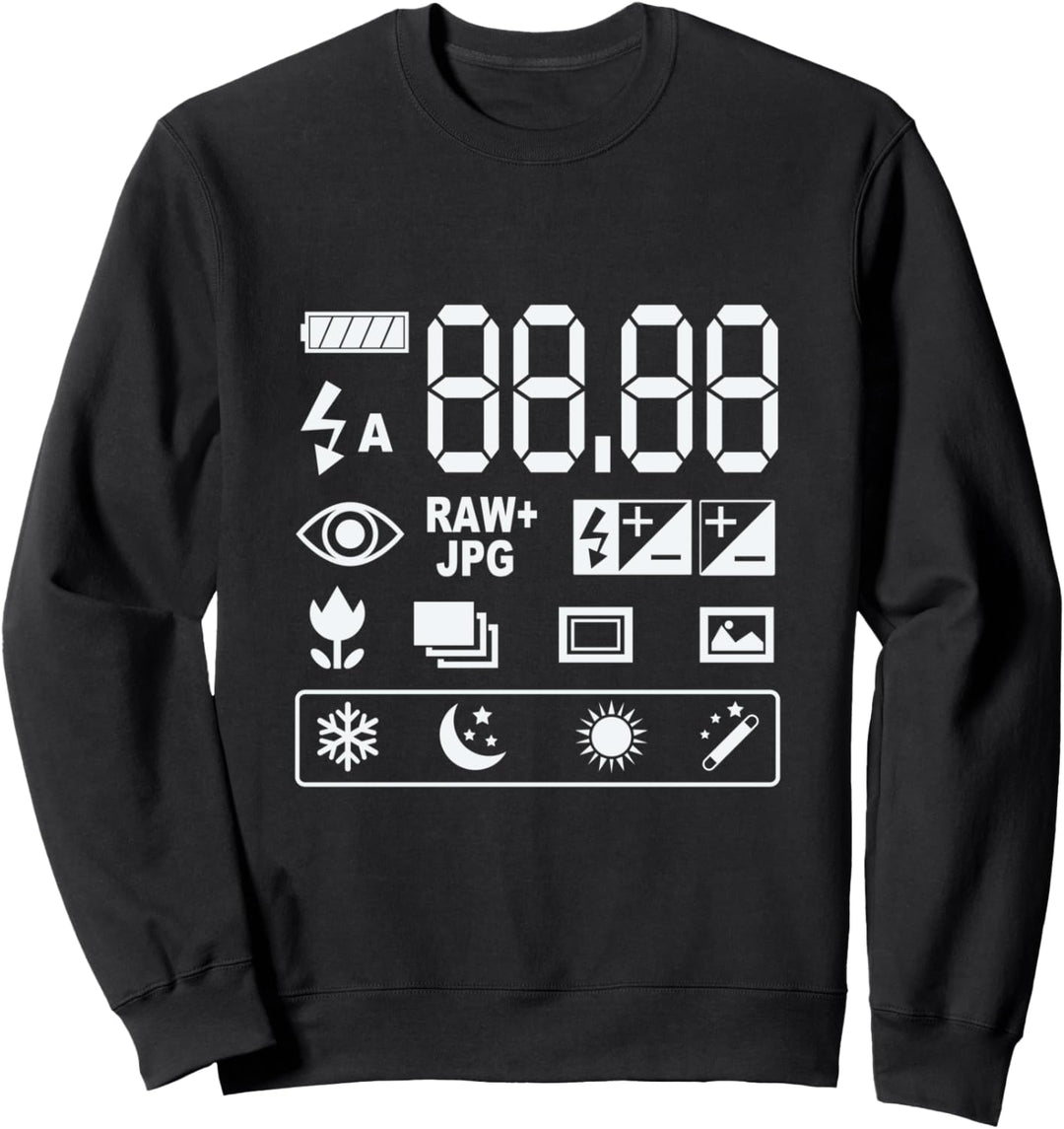 Camera Menu Photography Menu Sweatshirt