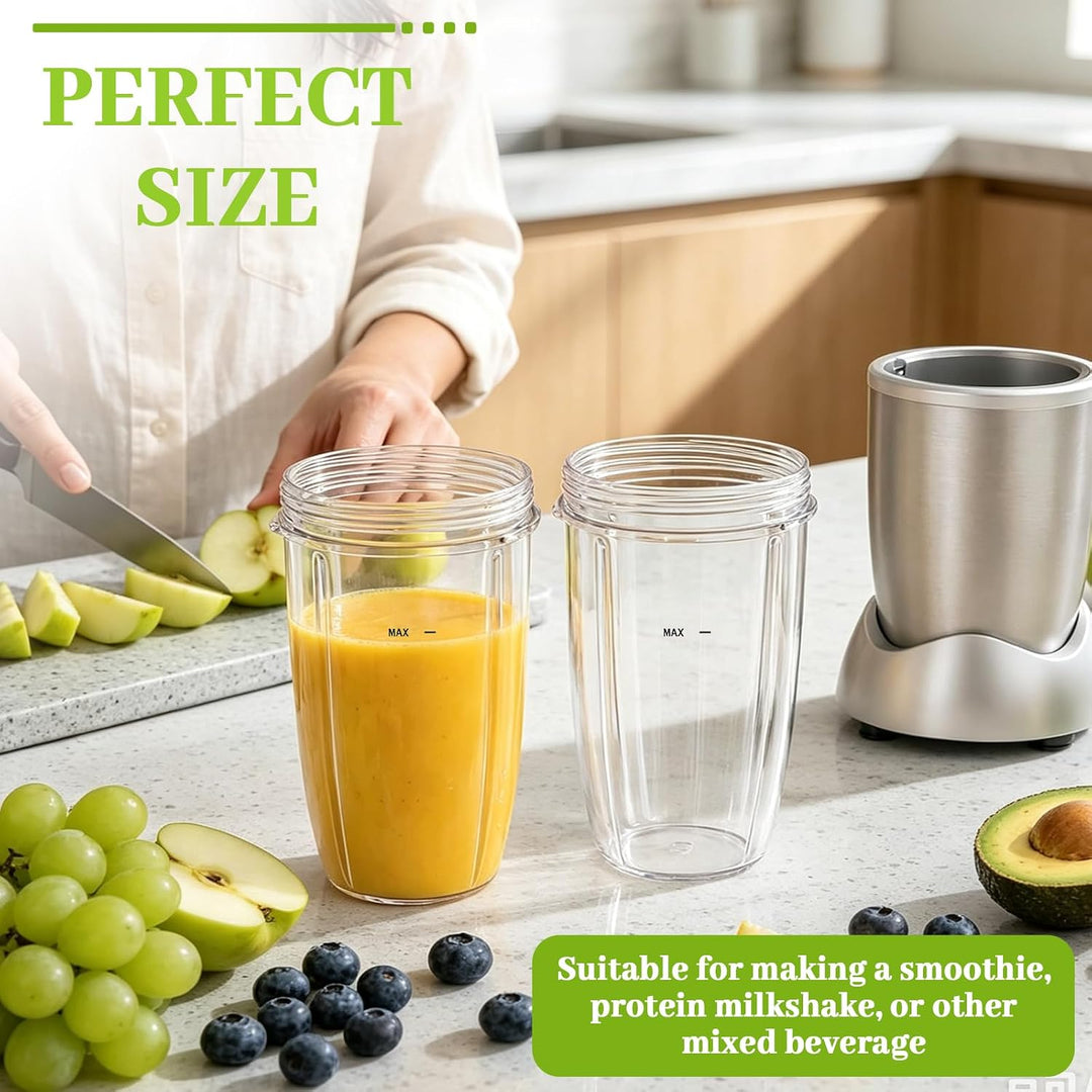 2-Pack 24Oz Ersatzbecher für Mixer 680ml, Mixer-Becher Ersatzteile Zubehör | Smoothie-Becher, Zubehö