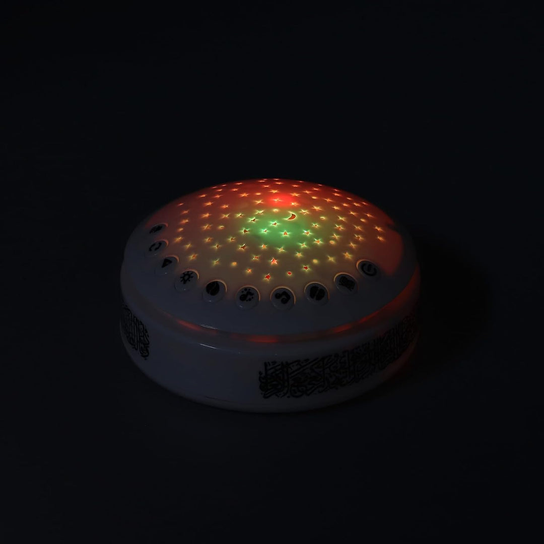 Baby Star Projector, Beruhigende Soundmaschine mit Projektor, Nachtlicht, Kindergartenreime, Duaa, K