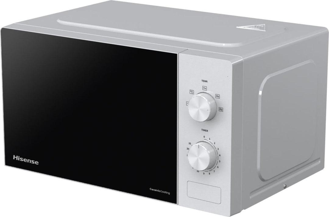 Hisense Mikrowelle H20MOWP1 Weiss 20 Liter 700 Watt Glasdrehteller Auftaufunktion