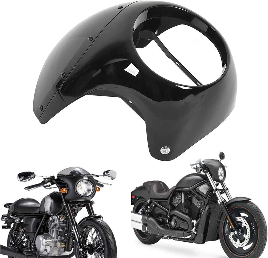 Focket 7 Motorrad-Scheinwerferverkleidung, schützende Windschutzscheibe, universelle Motorrad-Windsc