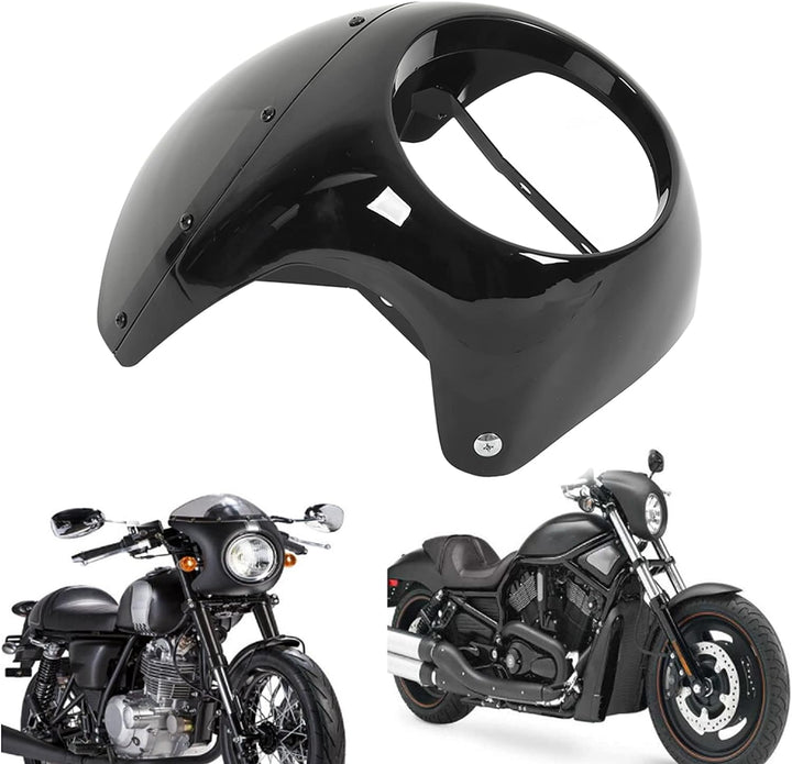 Focket 7 Motorrad-Scheinwerferverkleidung, schützende Windschutzscheibe, universelle Motorrad-Windsc
