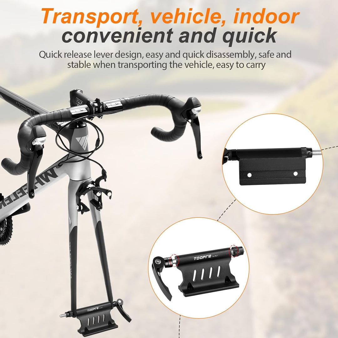 2 Stück Fahrrad Gabelhalterung Auto, Aluminium Vorderradgabel-Fixierclip mit Schnellspanner – Fahrra