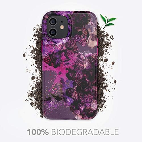 tech21 EcoArt Collage Rosa und Lila für Apple iPhone 12 Pro Max 5G – Vollständig biologisch abbaubar