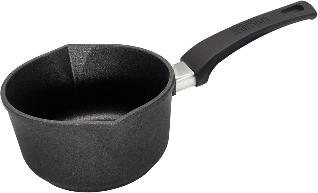 Eurolux Guss-Milchtopf Induktion Ø 18 cm - kleiner Universal-Stiel-Topf Aluguss mit Antihaft-Beschic