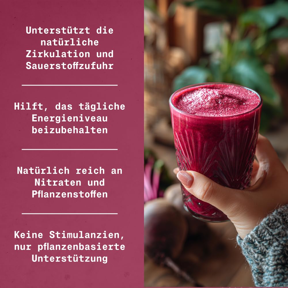 NaturaleBio Rote-Beete-Pulver 950g, Bio Rote-Bete-Pulver aus getrockneter Wurzel, reich an Nitraten