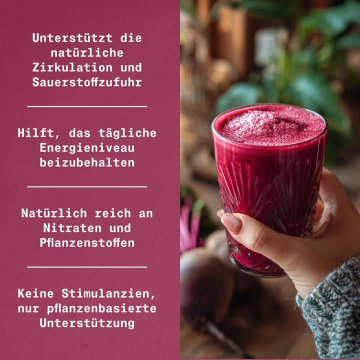 NaturaleBio Rote-Beete-Pulver 950g, Bio Rote-Bete-Pulver aus getrockneter Wurzel, reich an Nitraten