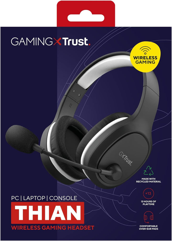 Trust Gaming GXT 391 Thian Kabellose Kopfhörer für PS5, PS4 und PC, 5.8 Ghz, USB Dongle, Over Ear, W