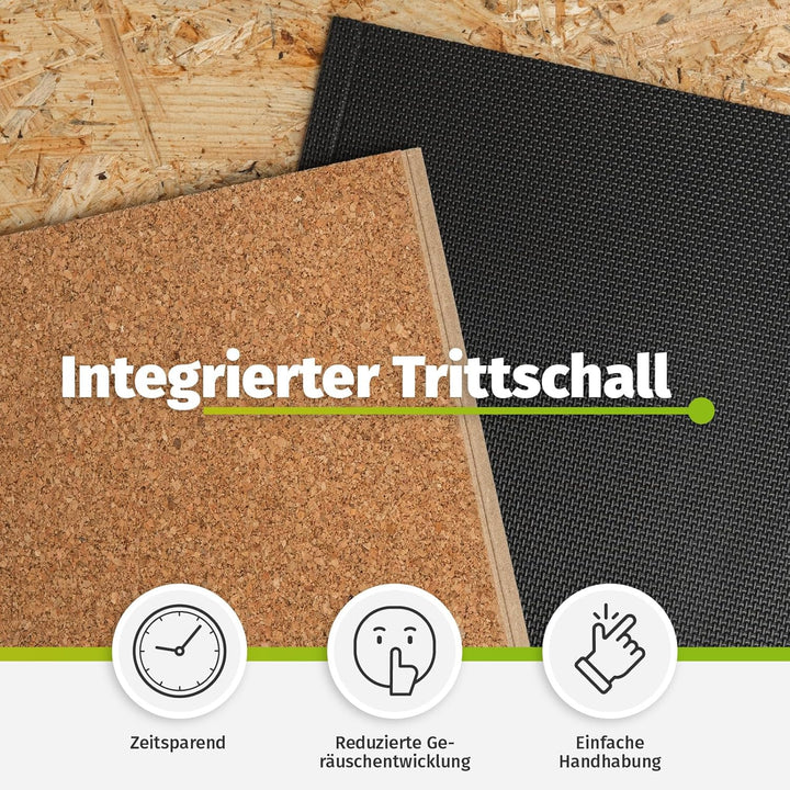HORI Klick Hartvinylboden Rigid SPC Landhausdiele Holzoptik - Klick-Vinyl mit Trittschalldämmung - s