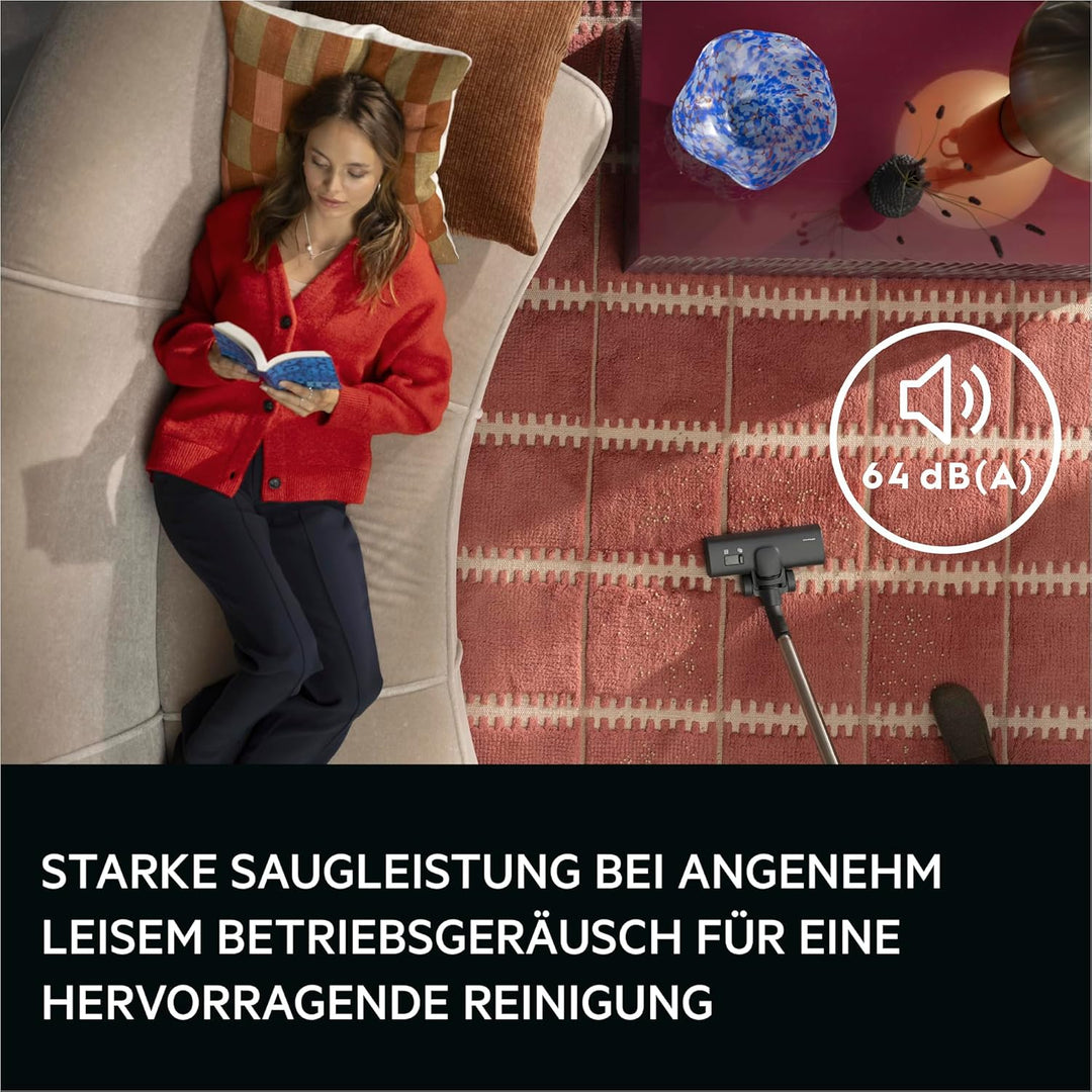 AEG Staubsauger mit Beutel, besonders leise 64 dB, kraftvolle 750 W, ergonomischer Handgriff, 12 m A