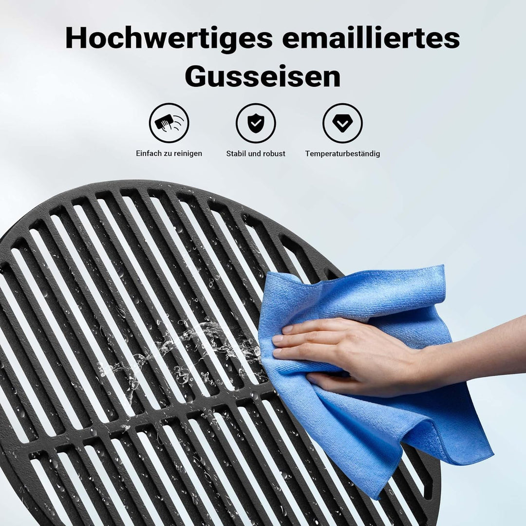 Gusseisen Grillrost rund 54,5 cm massiv für Kugelgrill und Rundgrill Ø 54.5 x 0.9 cm, Ø 54.5 x 0.9 c