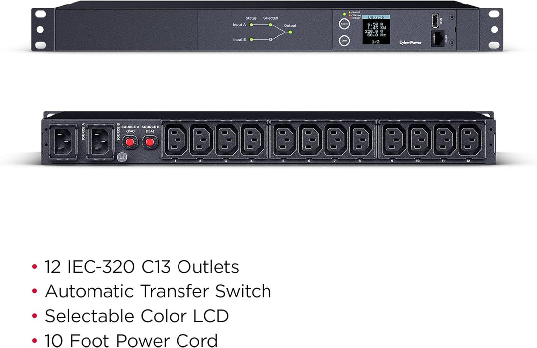 CyberPower Metered ATS Series PDU24004 - Stromverteilungseinheit
