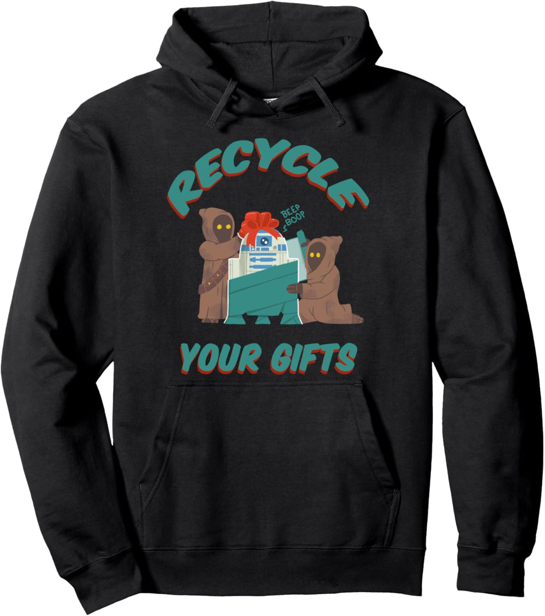 Star Wars Christmas Jawas Recycle Your Gifts R2-D2 Pullover Hoodie