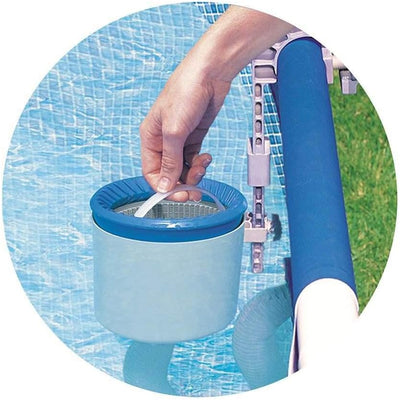 Intex Krystal Clear Sandfilteranlage 4,5 m³ für Pools bis 18.000l 26644 & Oberflächenskimmer - Delux