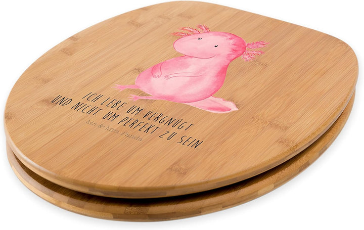 Mr. &amp; Mrs. Panda Motiv WC Sitz Axolotl - Geschenk, Liebe, Lebensweisheit, Klobrille, WC-Sitz, Toilet