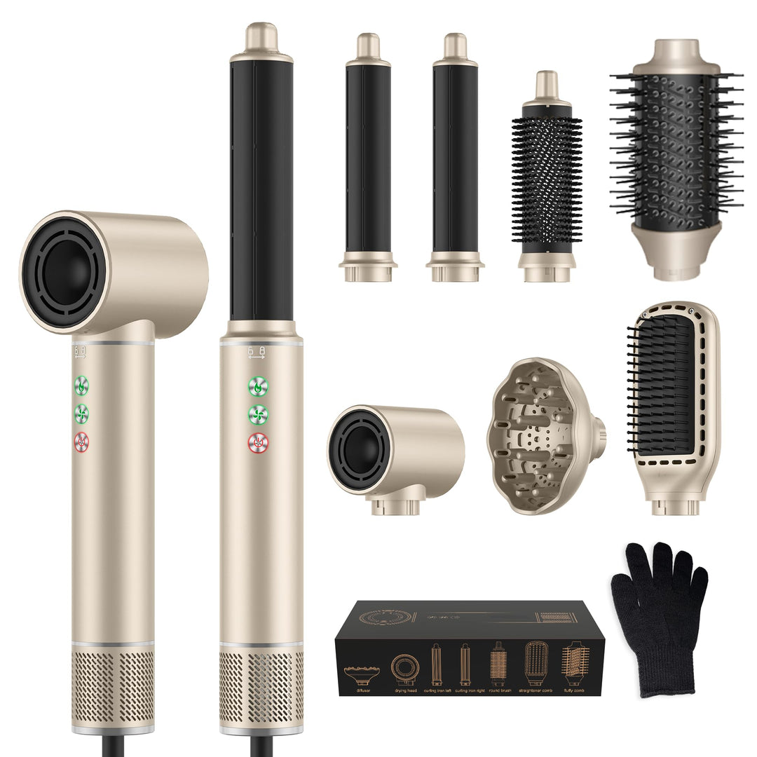 Air Styler 7 in 1 Hair Styler Airbrush Haarstyler mit 110000 U/Min Haartrockner 1300W High Speed Föh