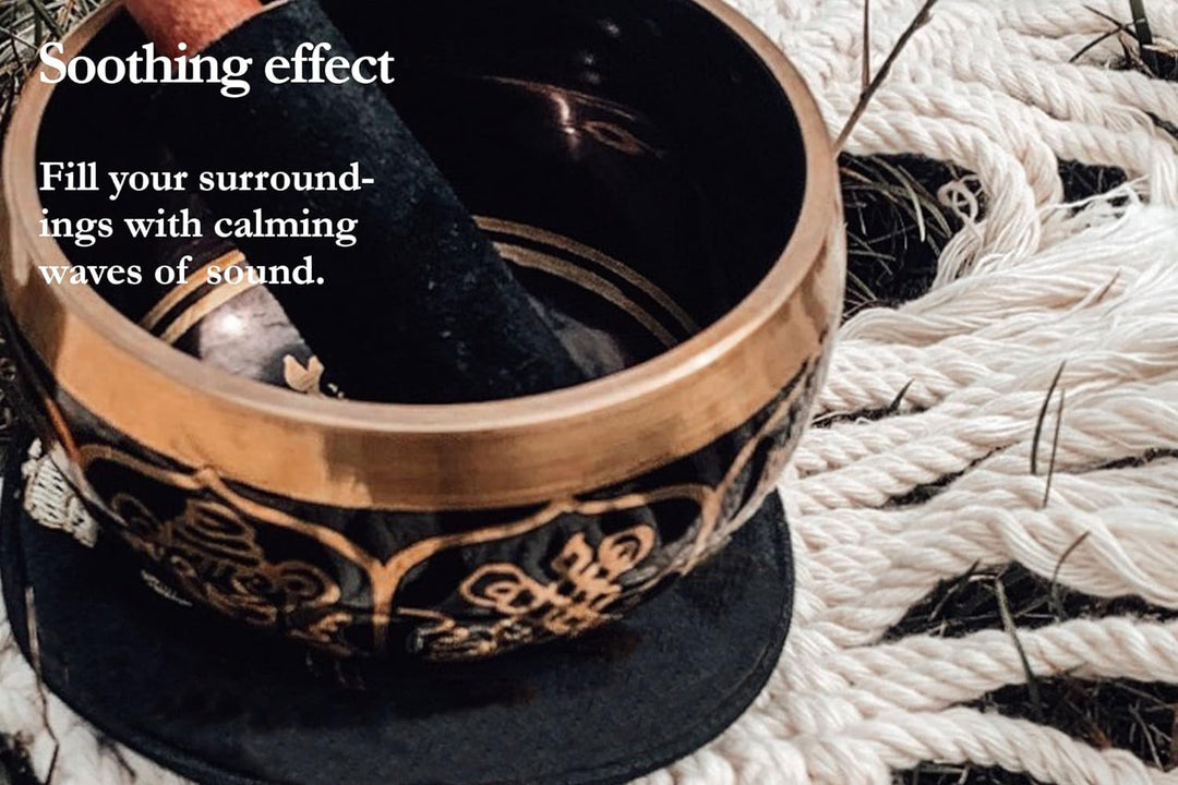 Sonic Energy Ornamental Singing Bowl – Geschenke Set, 400g Klangschale – Meditation, Deko, Yoga – in