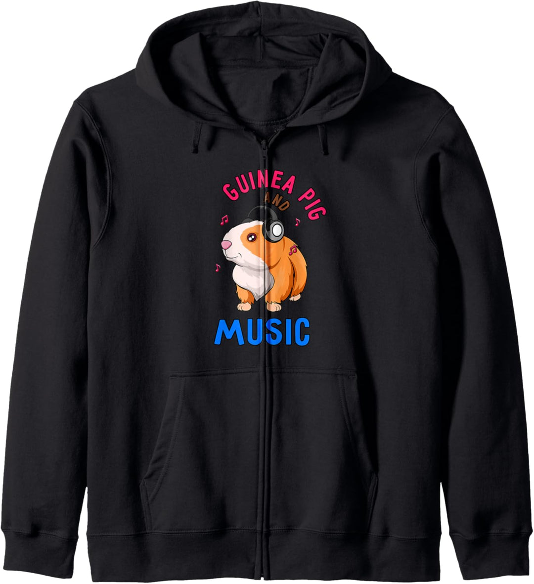 Musik und Meerschweinchen Niedliches Nagetier Kapuzenjacke