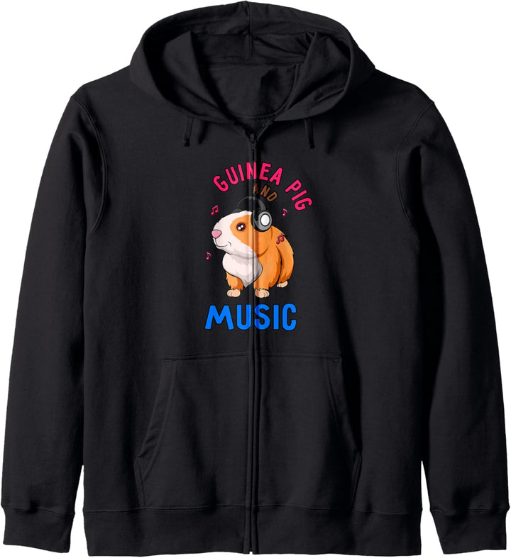 Musik und Meerschweinchen Niedliches Nagetier Kapuzenjacke