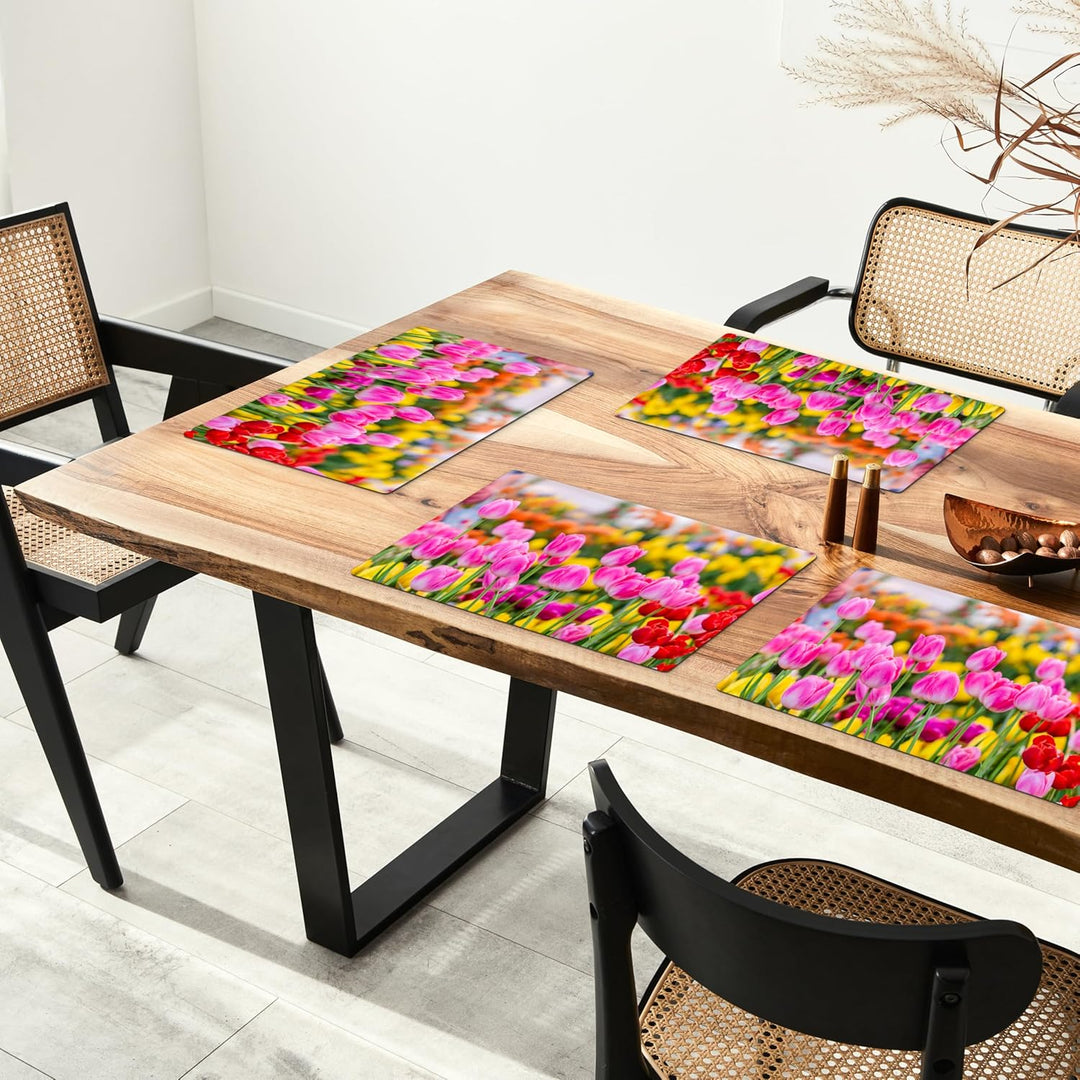 KitchenYeah© Platzsets Abwaschbar 6-Teilig 45x30 cm Tischsets Platzdeckchen rutschfeste Platzset Unt