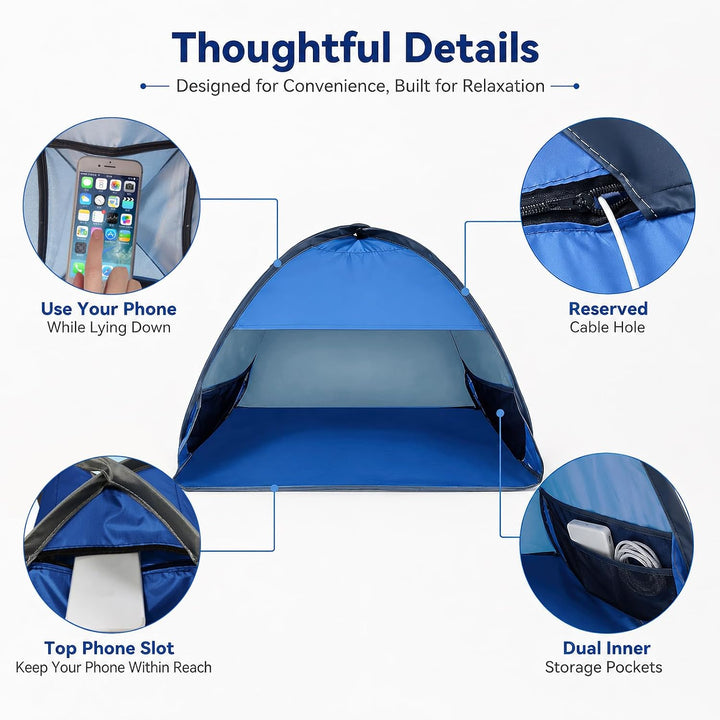 Strandmuschel Pop Up Mini Hundezelt Outdoor Dog Tent | 70x50x45cm: Sonnenschutz Kleiner Kopf, Hunde