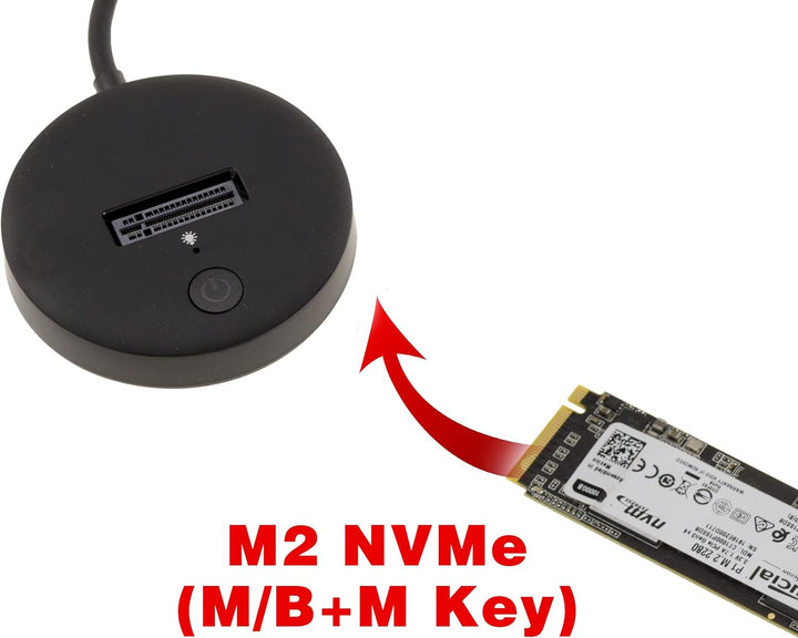 KALEA-INFORMATIQUE USB-Dock für SSD M2 Typ NVMe. 10GB Verbindung Typ USB3.2 Gen2 mit C-Stecker. UASP