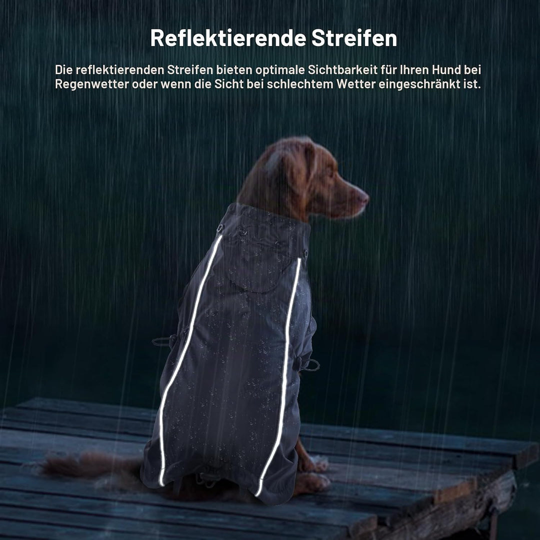 Hunderegenmantel, Wasserdichter Hundemantel mit Kapuze Regenmantel Kleiner Hund Wasserdichter Regenc