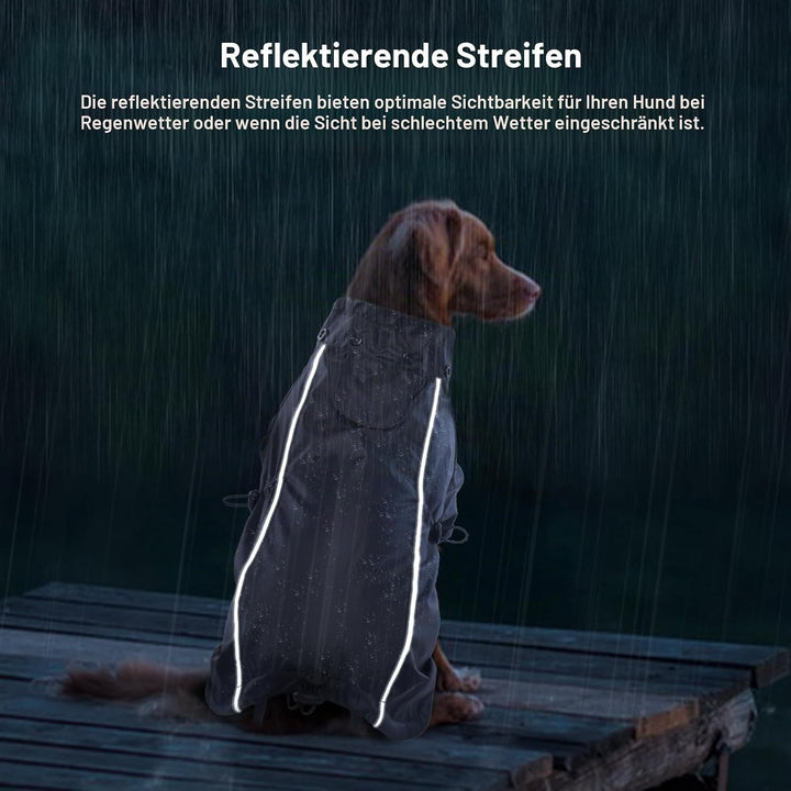 Hunderegenmantel, Wasserdichter Hundemantel mit Kapuze Regenmantel Kleiner Hund Wasserdichter Regenc