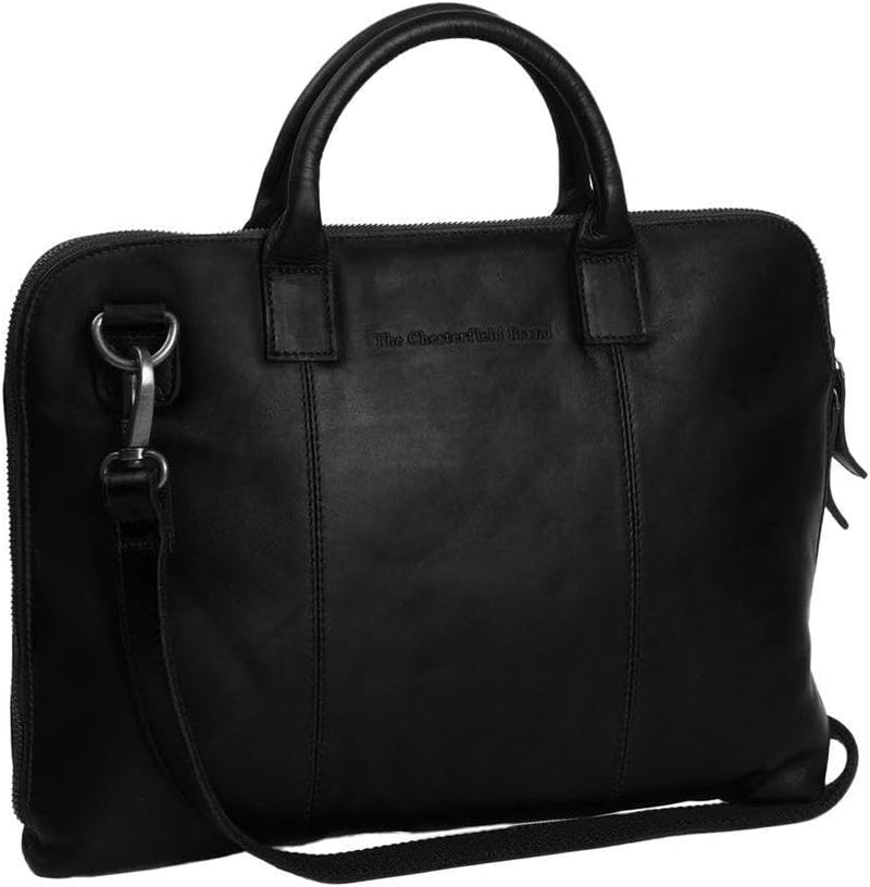 The Chesterfield Brand Harvey - Laptoptasche 14" Leder 37 cm Schwarz, Schwarz