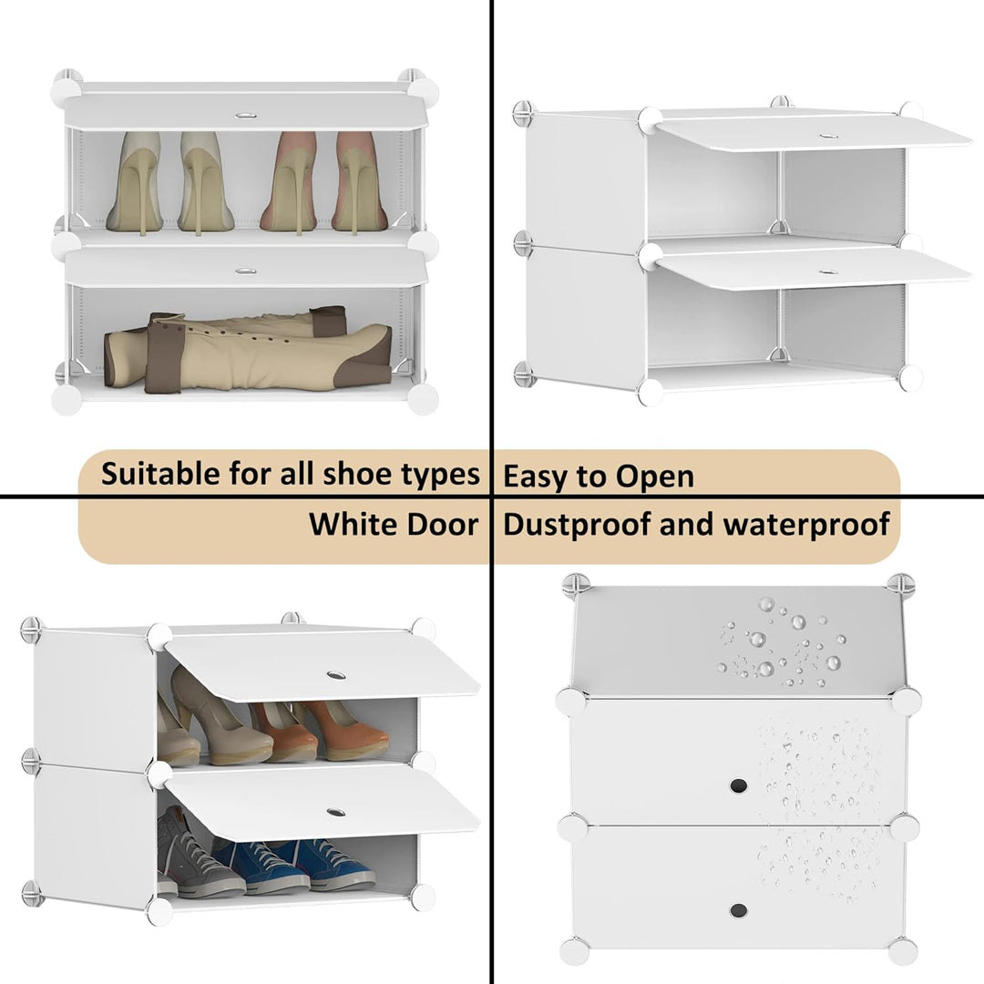 HOMIDEC Schuhregal mit 10 Ebenen, Schuhschrank Schmal Schuhaufbewahrung für Flur Schlafzimmer Eingan