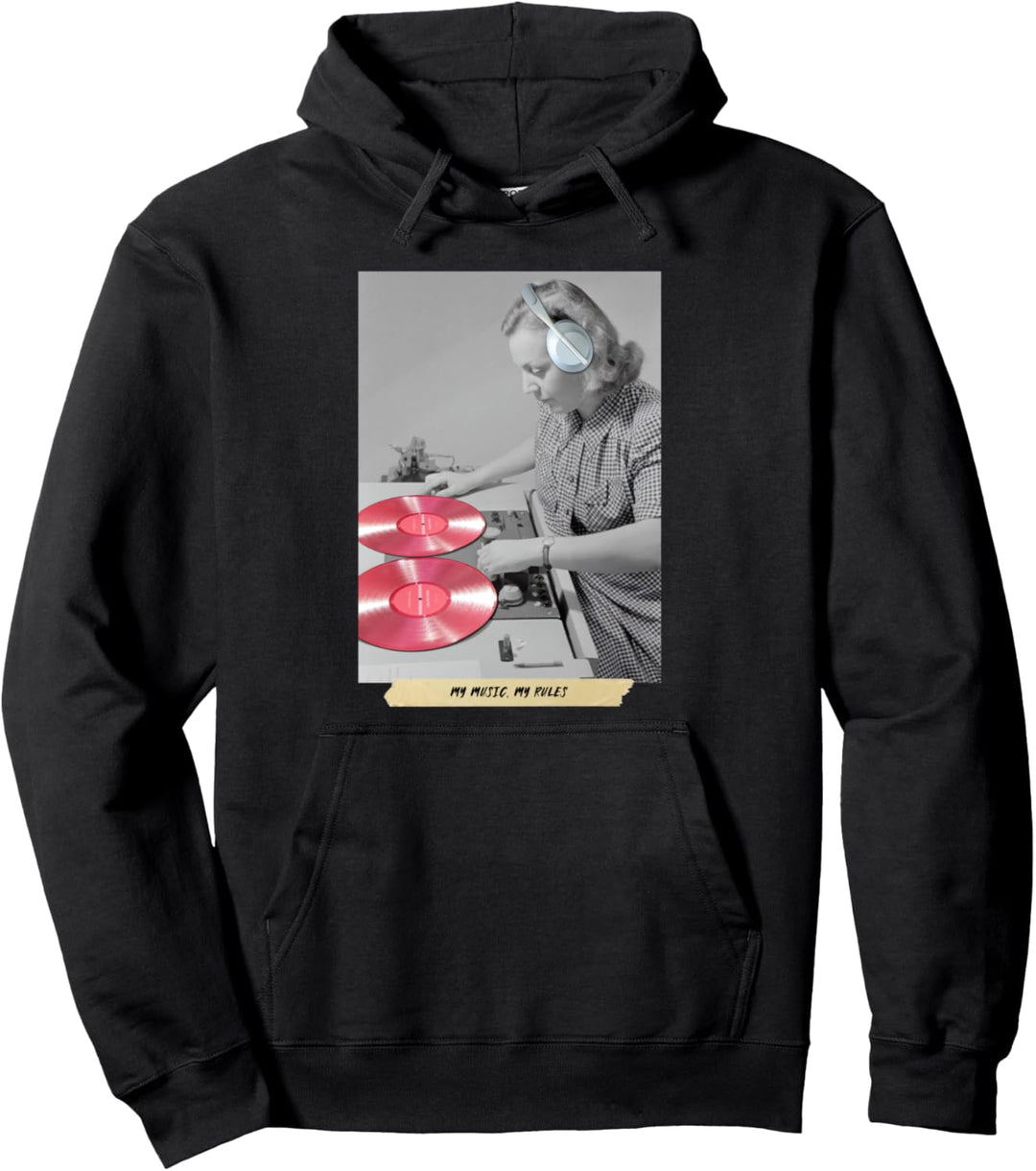 Musik Regeln Alt Foto Schallplatte Komisch Pullover Hoodie