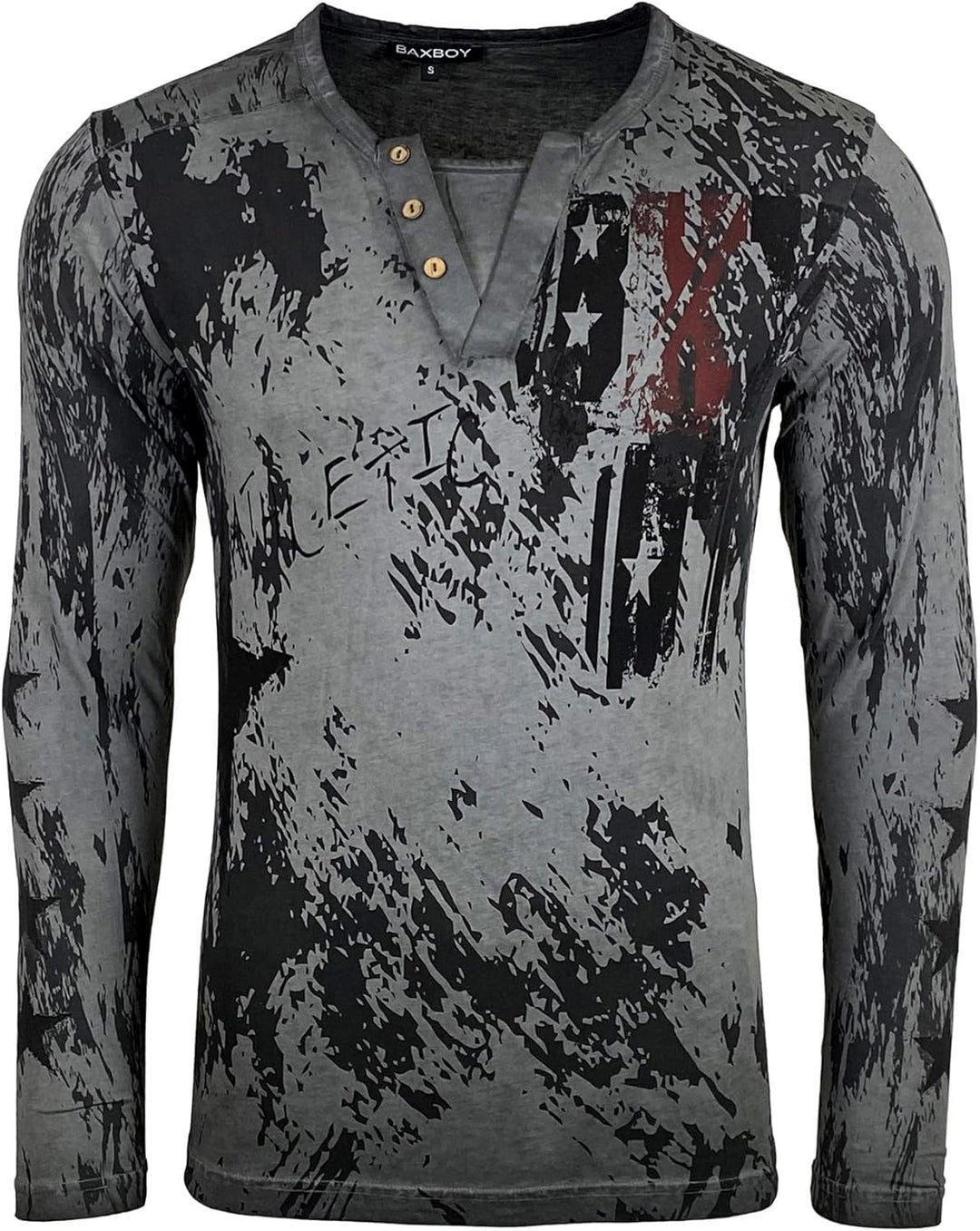 Baxboy Herren Longsleeve T-Shirt Moderner Männer Langarmshirt Langarm Sweatshirt 702 S Anthrazit, S