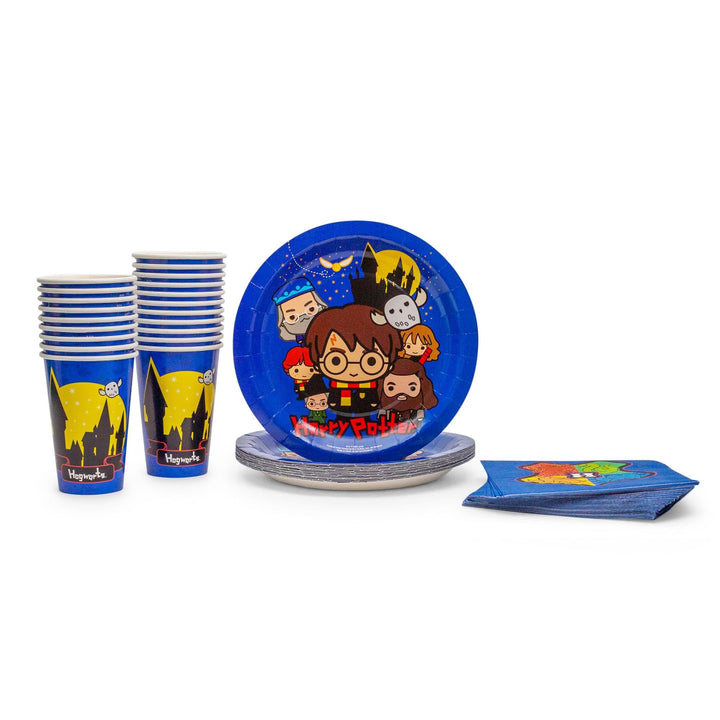 Silver Buffalo Harry Potter Animiertes Chibi Geschirr Pappteller Tassen Servietten Party Pack Set 60