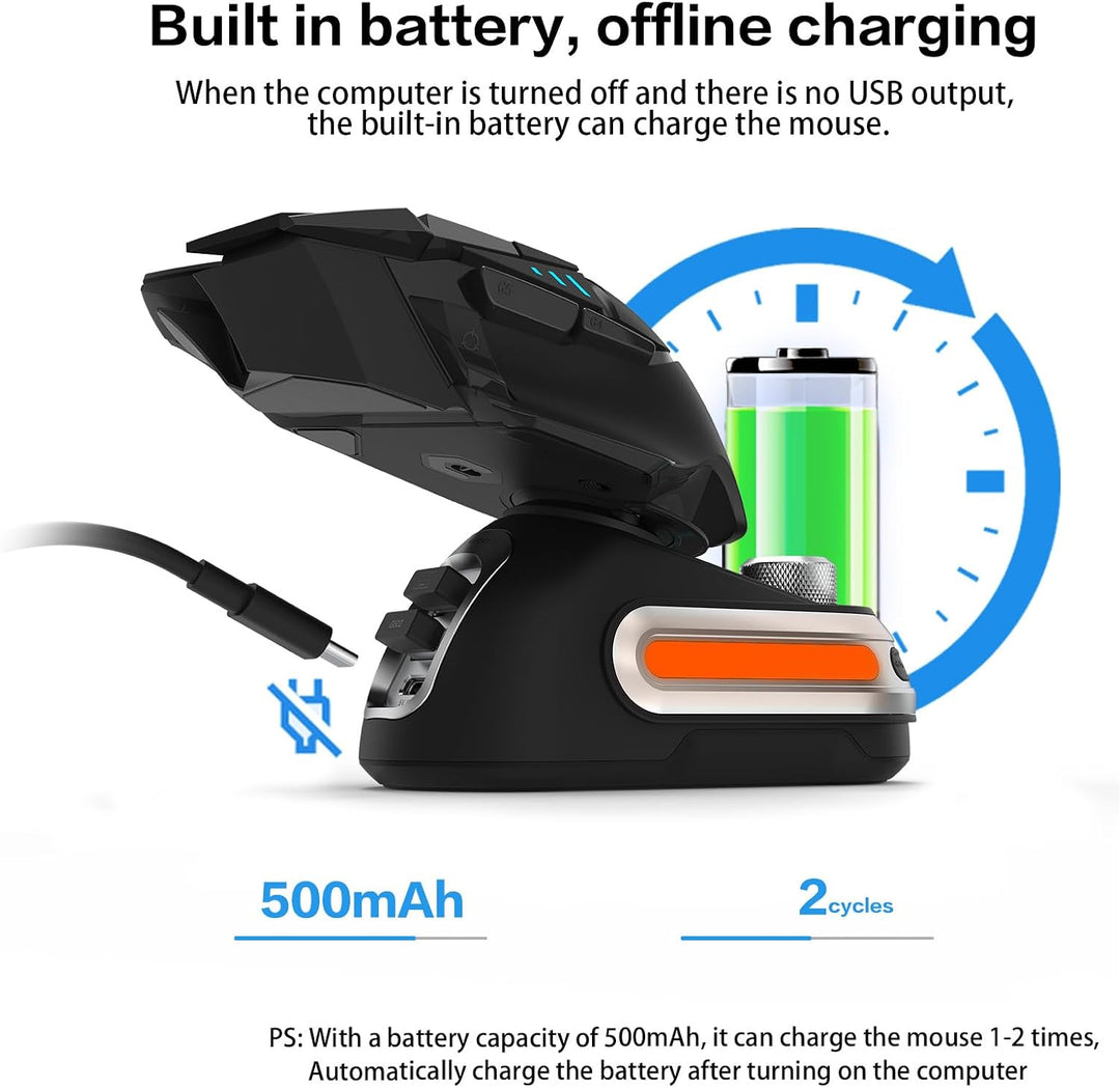 Fanxoo G-Power Ladestation für Logitech G502 G502X Plus G903 G703 G Pro Wireless 1Gen 2Gen 3Gen Kabe