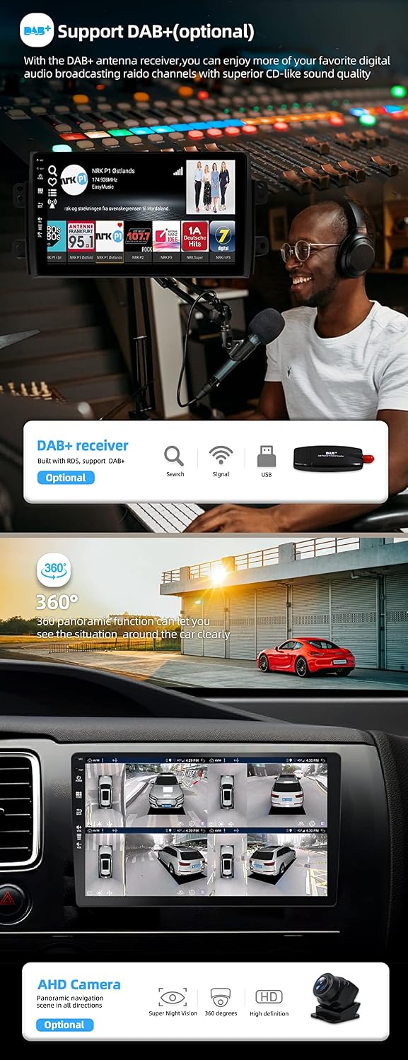 JOYX Android 12 IPS Autoradio Passt für Suzuki SX4 (2006-2013) - 4G+64G - Eingebaut DSP/Carplay/Andr