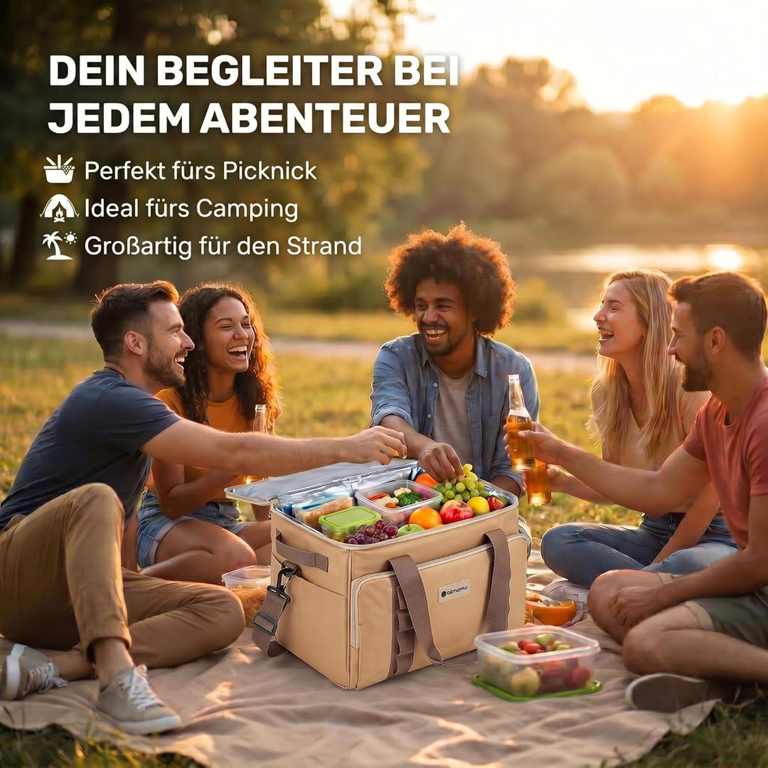 XXL Kühltasche iolierte Getränke & Snack-Tasche Isotasche Picknick-Tasche für Camping Reisen Urlaub