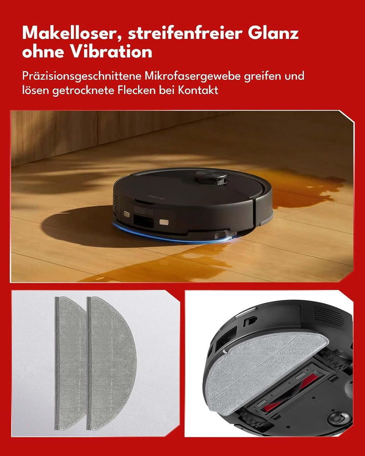 24 Stück Ersatzteile Set für Roborock Q10 X5+ Robot Staubsauger, Zubehörsets mit 2 Hauptbürste, 6 Se