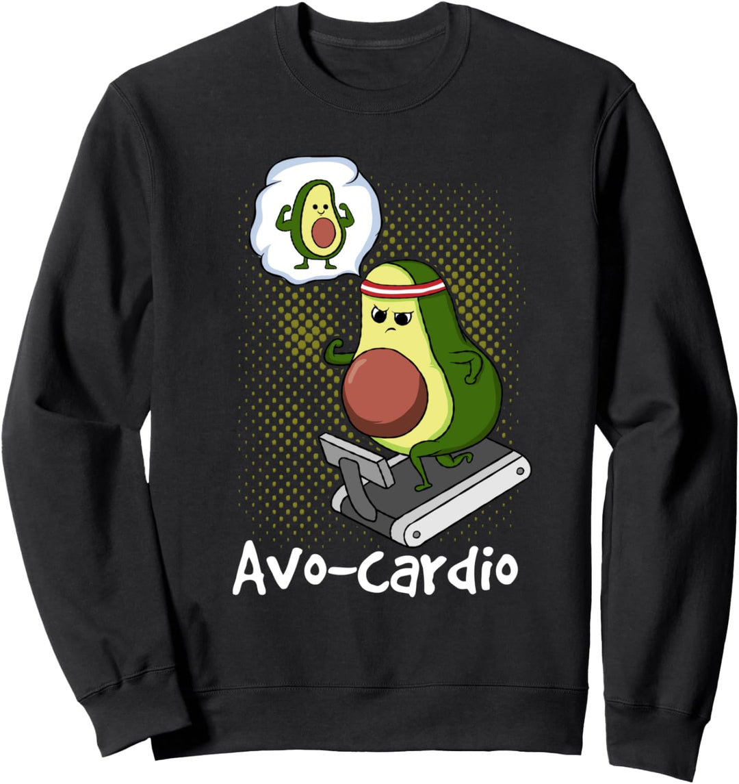 AvoCardio lustige Avocado Kardio laufen Übung Pun Gym Gesche Sweatshirt