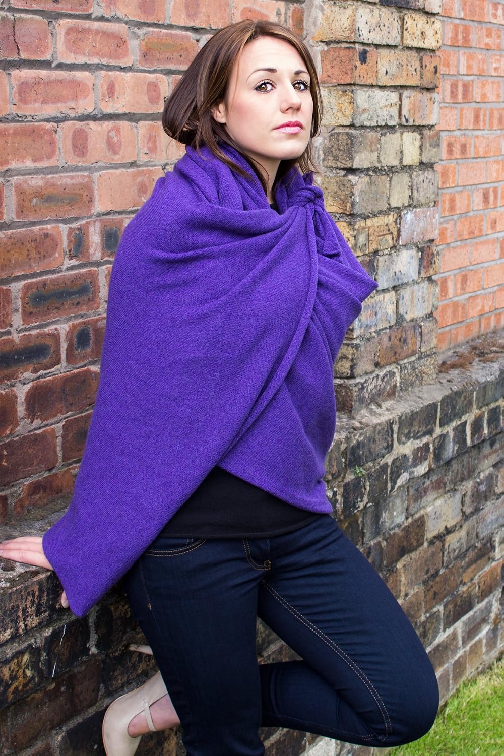 Love Cashmere Damen 100% Kaschmir Schal - Handgefertigt in Schottland - UVP €300 92 zentimeter von 1