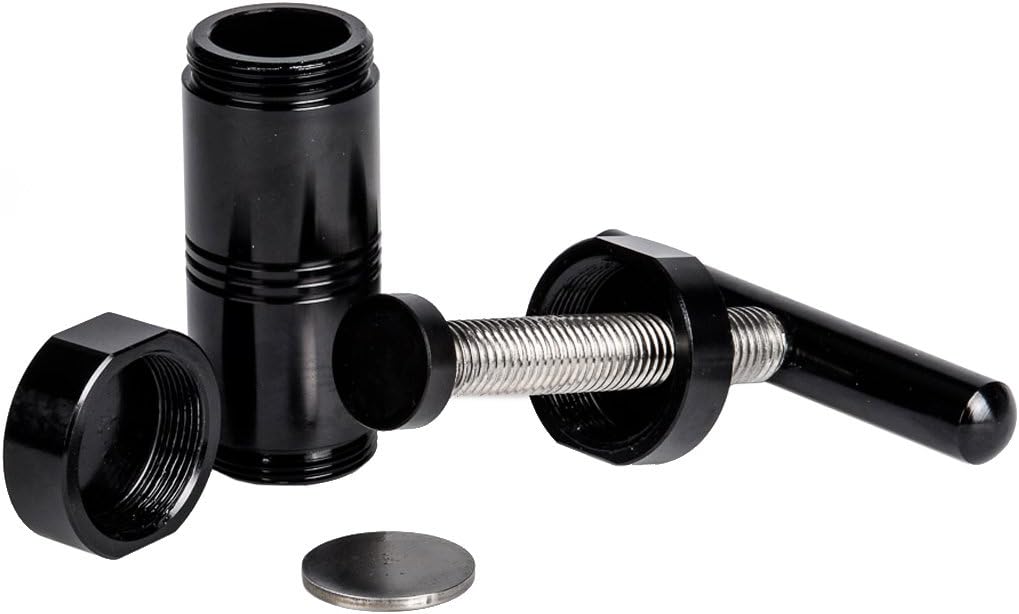 Heisenberg Pollenpresse Höhe: 120mm, Durchmesser: ∅ 40mm (Schwarz, Aluminium) Schwarz Aluminium, Sch