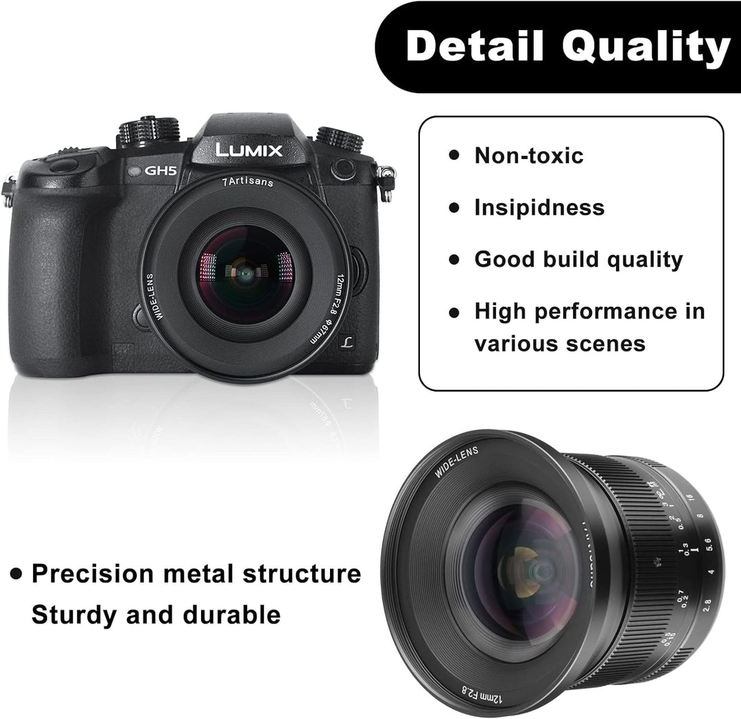 7artisans 12 mm F2.8 Mark Ⅱ Ultra-Weitwinkel-APS-C manueller Fokus, Prime-Objektiv, kompatibel mit O