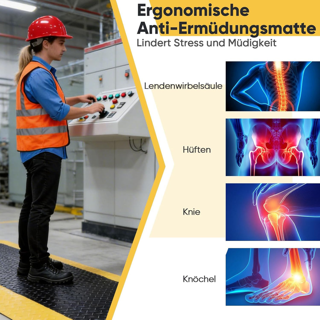 MYOYAY Anti-Ermüdungsmatte 60 × 90 cm Ergonomische Arbeitsmatte mit Noppen Design rutschfeste Stehma