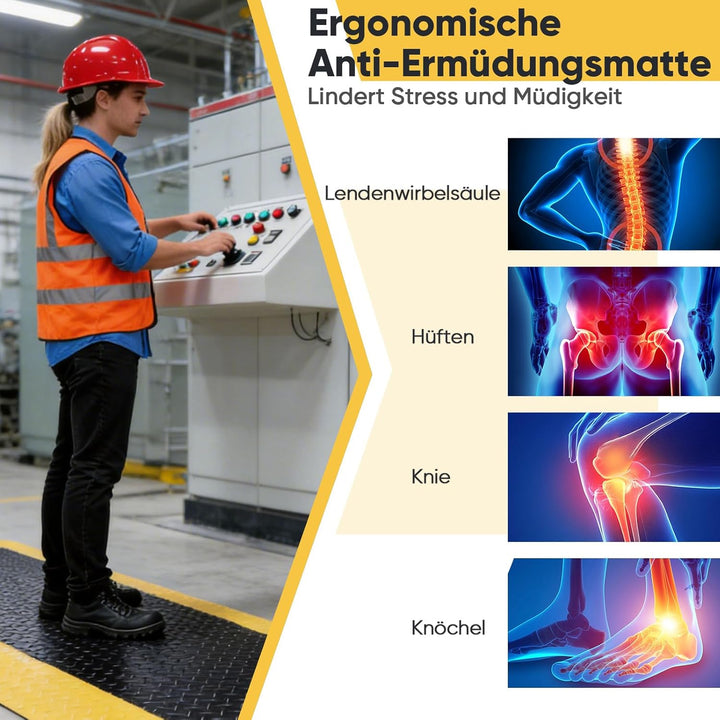 MYOYAY Anti-Ermüdungsmatte 60 × 90 cm Ergonomische Arbeitsmatte mit Noppen Design rutschfeste Stehma