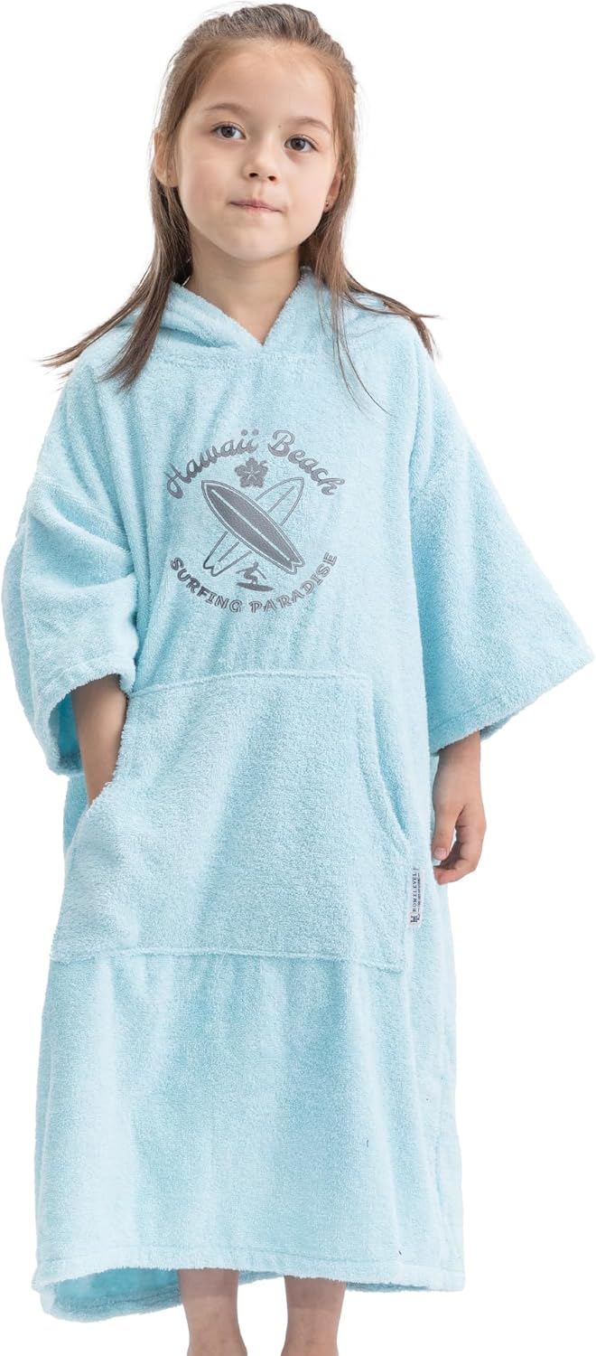 HOMELEVEL Badeponcho für Kinder und Teenager - Poncho Handtuch für Strand Schwimmbad - Surfponcho mi