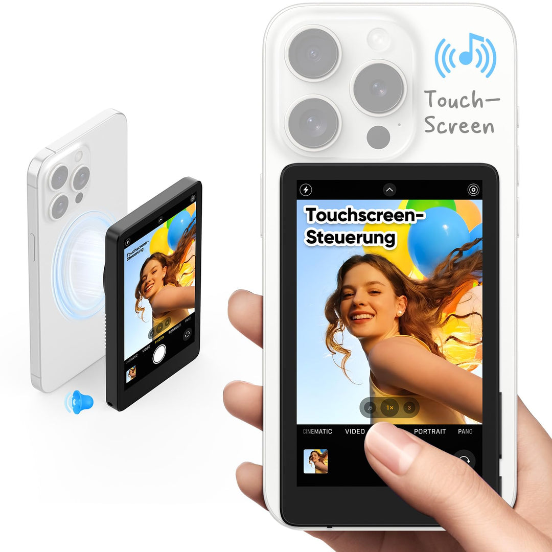 ROTTOGOON Handy Selfie Monitor, Magnetisches Selfie Touchscreen Monitor, Geeignet für Selfies, Vlog-
