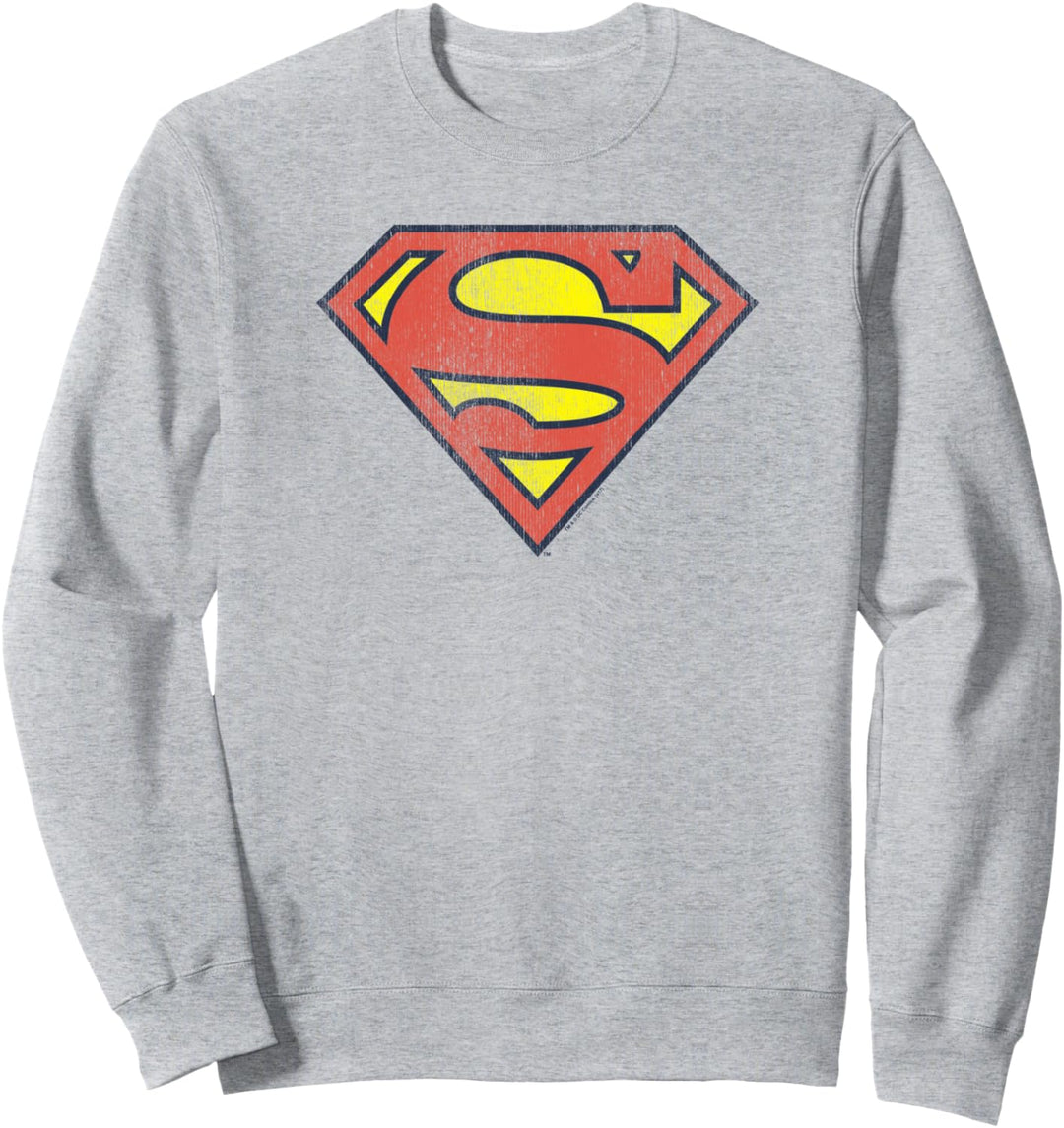 Superman Retro Supes Logo Distressed Sweatshirt