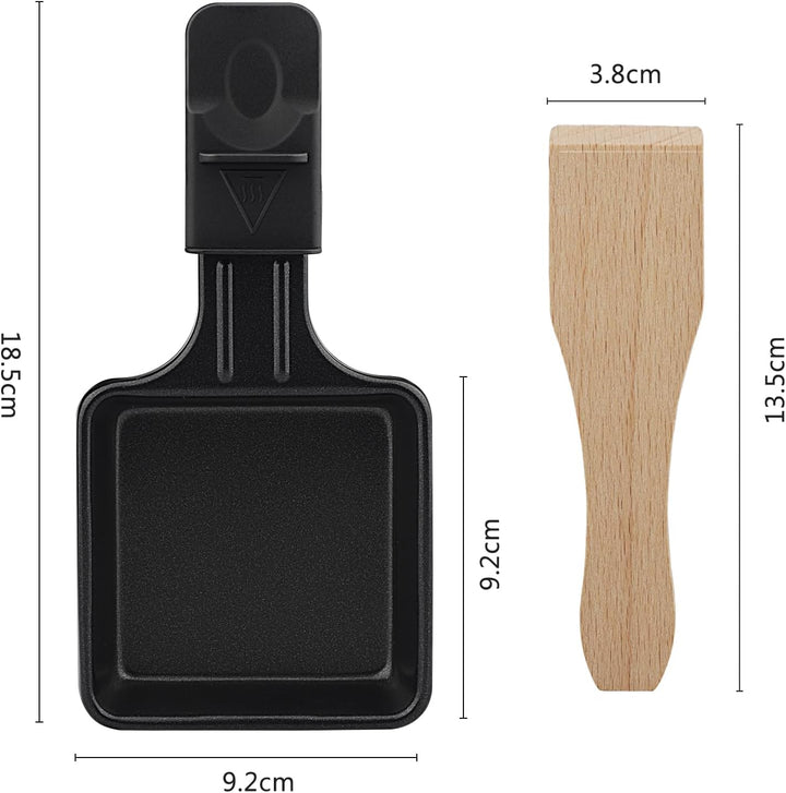 4 Stück Raclette Pfännchen Set, Pfannen Ersatz für Raclette Grill Zubehör, Antihaft-Beschichtung Mit