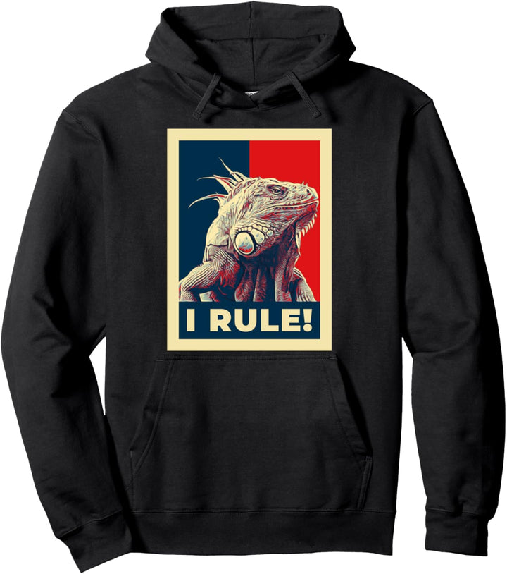 Grüner Leguan Lustiger politischer Stil Pullover Hoodie