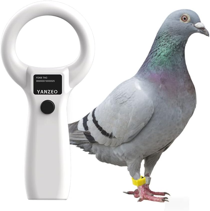 Yanzeo Haustier-Mikrochip-Scanner, RFID EMID Tier Handlesegerät, 134.2kHz Haustier-ID-Scanner wieder